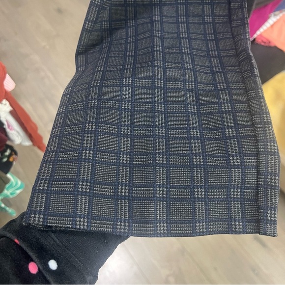 NORTHERN REFLECTIONS Black Plus Size 16 Checkered Pants Wide Leg Ankle Pants - Picture 5 of 10